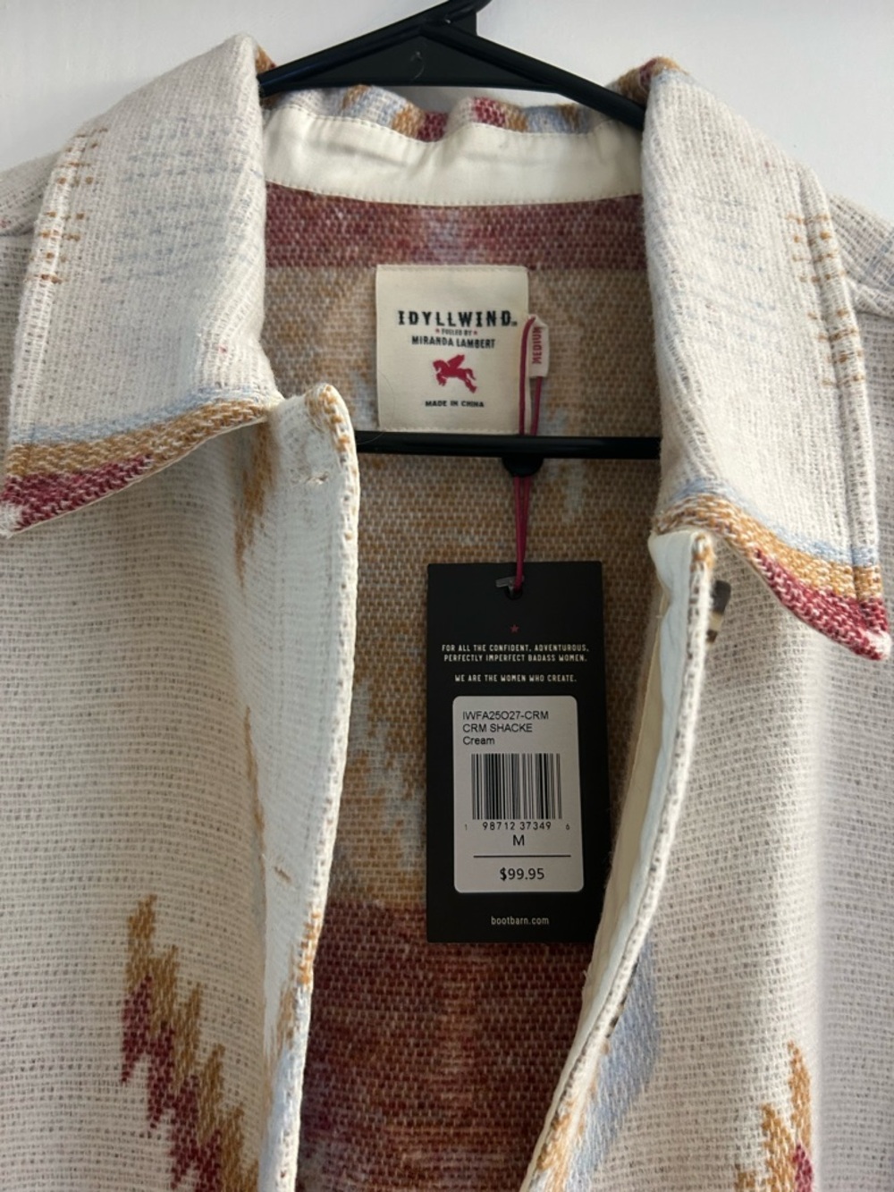 Idyllwind Cream Shacket with Aztec Print - Picture 2 of 8